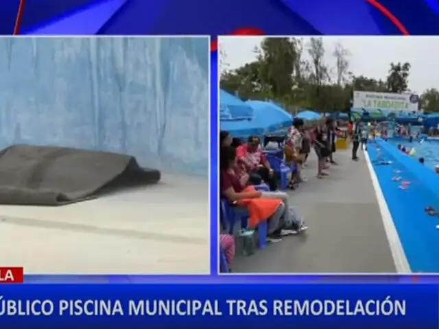 Callao: alcalde del distrito de Bellavista reabre piscina tras ser remodelada