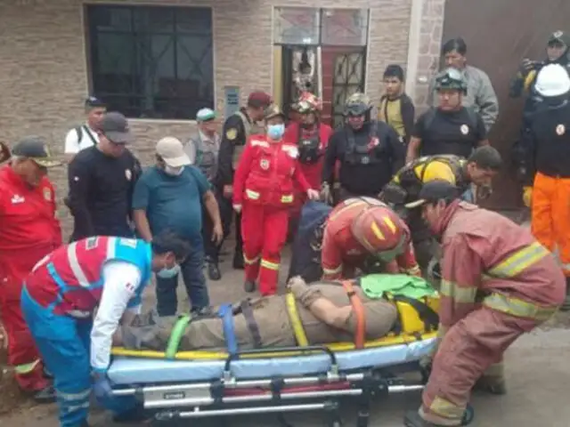 Fueron hospitalizados en estado grave: pared se desploma y aplasta a dos obreros en Moquegua