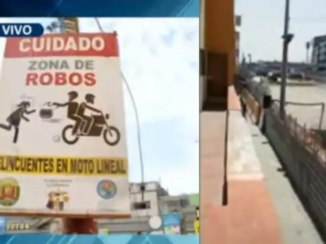"Zona de robos": inusitado cartel alerta delincuencia en obras del Metro de Lima