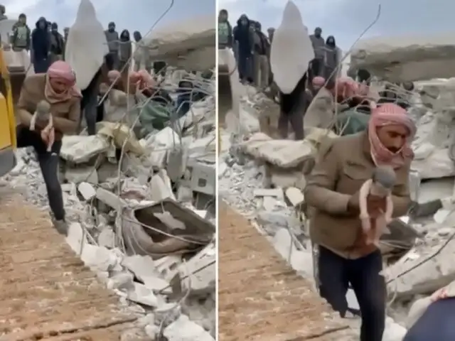 Bebé milagro en medio de la tragedia en Siria: mujer da a luz entre los escombros del terremoto