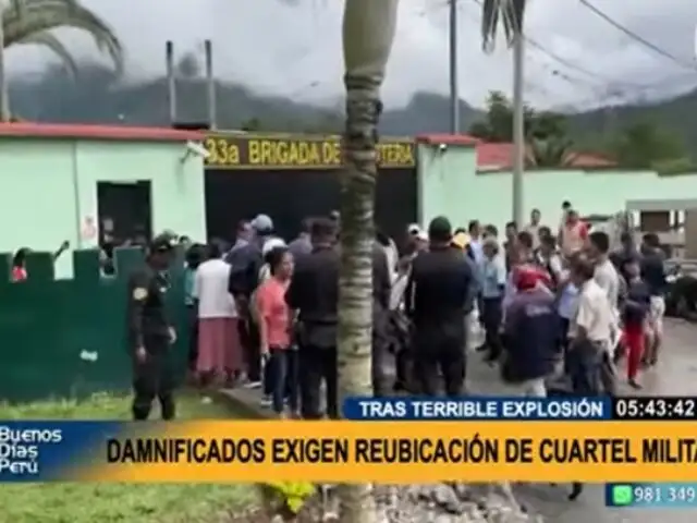 Explosión en cuartel de Quillabamba: damnificados piden reubicar este sede militar