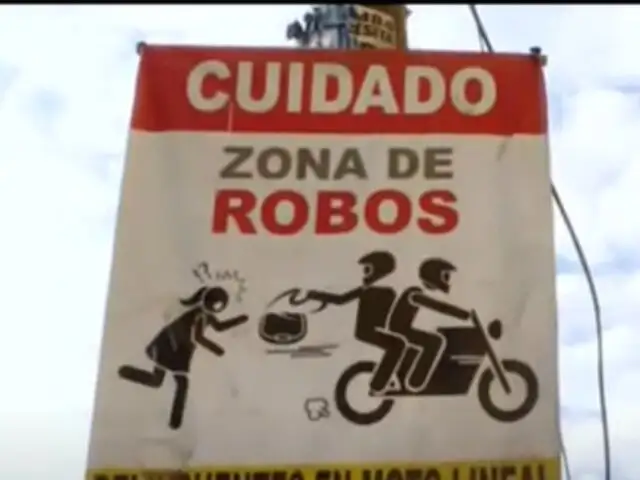 San Luis: vecinos colocan letreros advirtiendo peligro por robos en el distrito