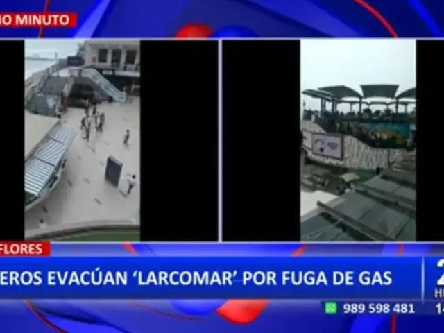 Evacúan centro comercial "Larcomar" por presunta fuga de gas