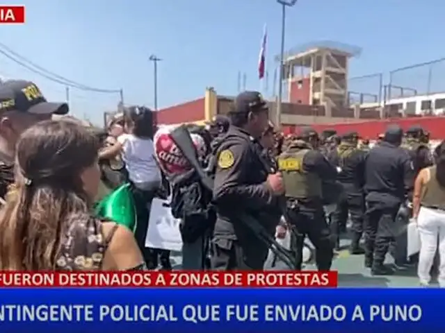 Llegan agentes de la PNP que fueron enviados a Puno durante protestas