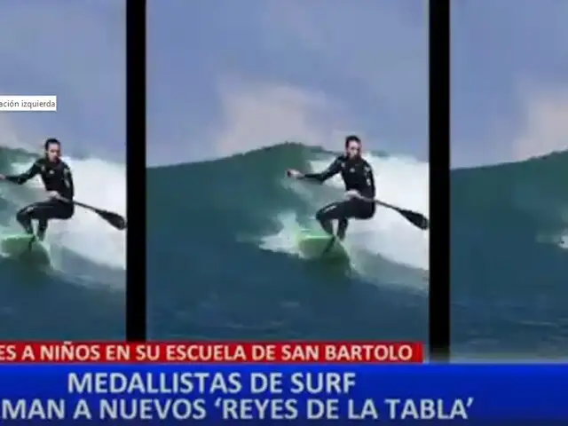 Medallistas peruanos brindan clases de surf en playas del sur