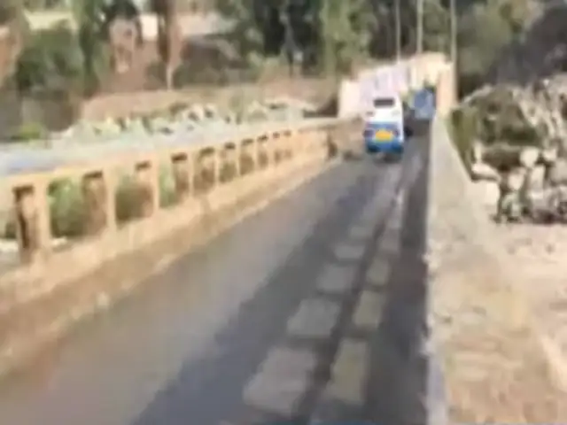 Liberan puente de Chosica afectado por lluvia torrencial