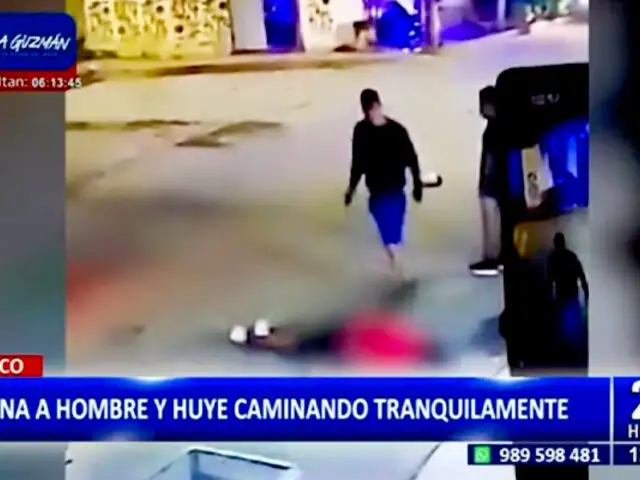 Cusco: ¡Increíble! asesina a hombre a balazos en plena calle y luego huye caminando