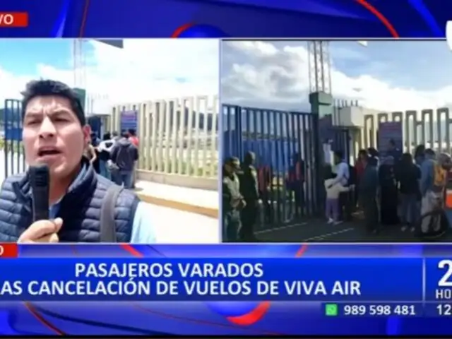 Suspensión de vuelos de Viva Air: Decenas de pasajeros varados en aeropuerto de Cusco