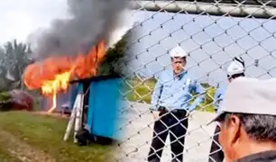 Loreto: queman caseta de seguridad de Petroperú y retienen a trabajador de la empresa