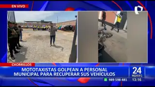 Chorrillos: mototaxistas golpean a personal municipal para recuperar sus vehículos