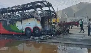 Panamericana Norte: al menos 10 personas murieron quemadas tras choque entre ómnibus y mototaxi