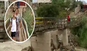 Puente Piedra: vecinos y hasta niños arriesgan sus vidas utilizando puente clausurado