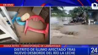 Ciclón Yaku en Lambayeque: distrito de Íllimo se inunda tras desborde del río La Leche