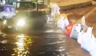 Viviendas y calles inundadas por desborde del Río Chillón en SMP