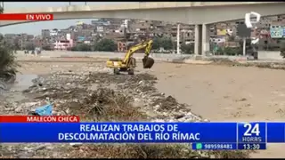 Ciclón Yaku: Municipalidad realiza trabajos de descolmatación en río Rímac