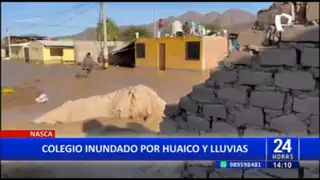 Nazca: Colegio quedó completamente inundado por huaicos a pocos días de iniciar clases