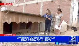Huaico en Lima: Vivienda terminó enterrada 1.50 metros bajo el barro