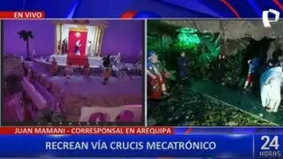Arequipa: recrean vía Crucis mecatrónico en vísperas a celebrar Semana Santa