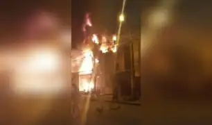 Incendio de almacén clandestino de combustible en SJL: un hombre perdió la vida