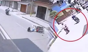 Moyobamba: delincuentes derriban a joven que conducía moto por robarle bolso