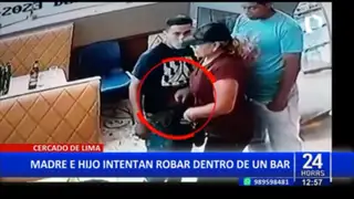 Cercado de Lima: Madre e hijo son detenidos cuando intentaban robar dentro de un bar