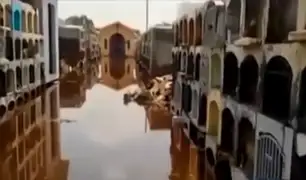 Lambayeque: cementerio inundado y pabellones a punto de colapsar tras las lluvias intensas