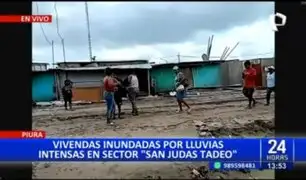 Emergencia en Piura: Viviendas inundadas tras intensa lluvia en sector de San Judas Tadeo