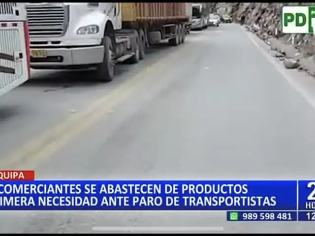 Arequipa: Comerciantes se abastecen de productos de primera necesidad por paro