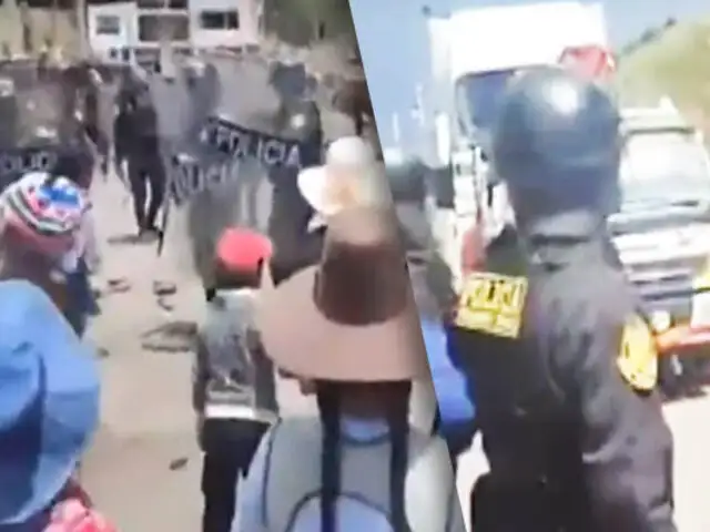 Manifestantes toman vías y se enfrentan a la policía en Sicuani