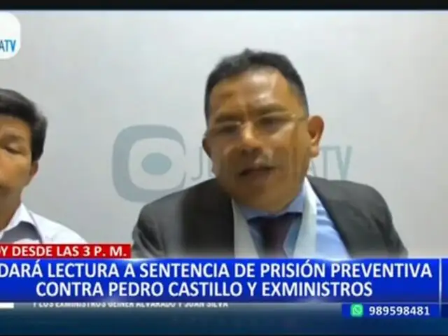 Pedro Castillo: PJ resolverá pedido de prisión preventiva hoy