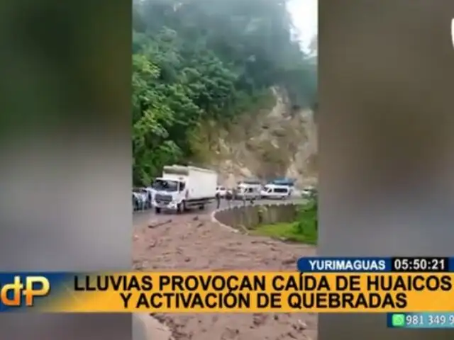 Yurimaguas: lluvias de más de 10 horas activan quebradas e interrumpen tránsito en carretera
