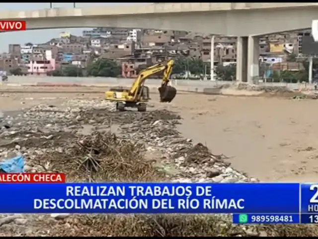 Ciclón Yaku: Municipalidad realiza trabajos de descolmatación en río Rímac
