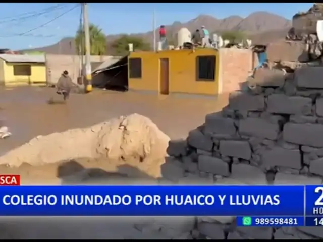 Nazca: Colegio quedó completamente inundado por huaicos a pocos días de iniciar clases