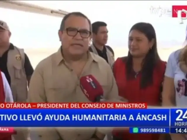 Ejecutivo llevó ayuda humanitaria a pobladores de Áncash