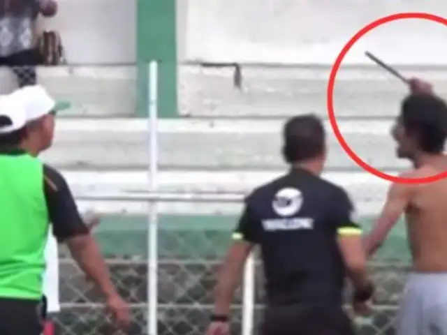 Sujeto ataca con un machete a árbitro de la Copa Perú durante partido en Chanchamayo