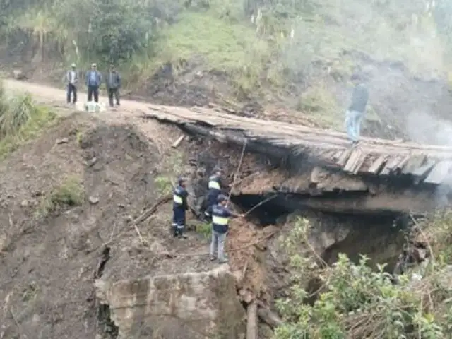 Áncash: reportan colapso de dos puentes en el distrito de San Luis a consecuencia de las lluvias