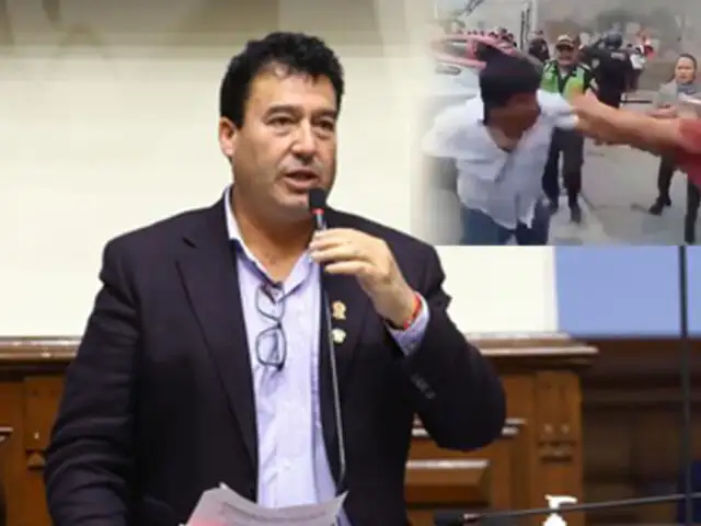 Congresista Edwin Martínez se agarra a golpes con un ciudadano en Arequipa