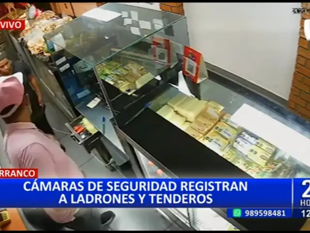 Barranco: Cámaras de seguridad captan a ladrones y tenderos en acción