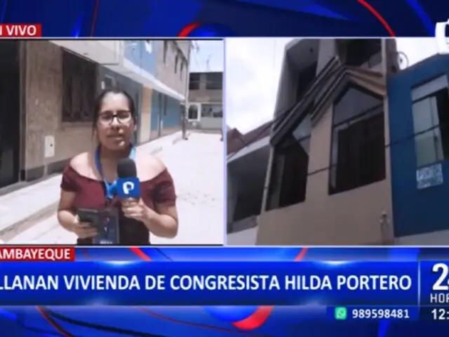 Allanan vivienda de congresista Hilda Portero: “no soy una niña”, aseguró la legisladora