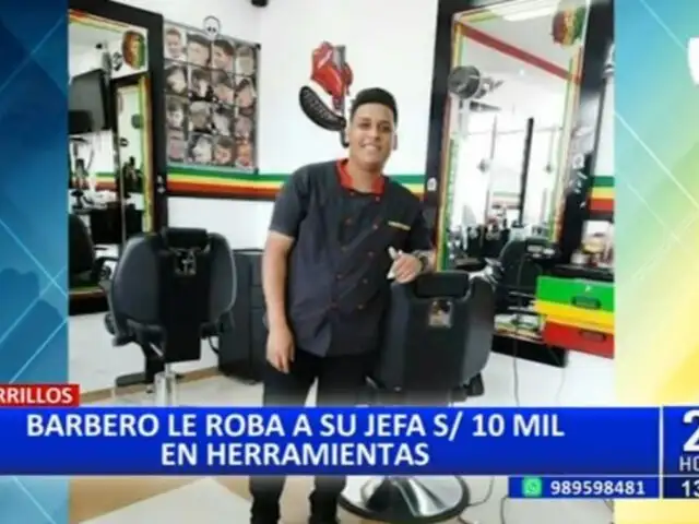 Chorrillos: Barbero extranjero roba a su jefa 10 mil soles en herramientas