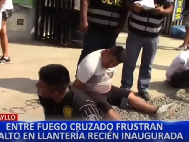 Carabayllo: Policía Nacional frustra asalto en una tienda de llantas