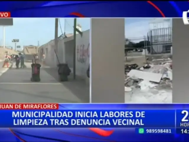 Tras denuncia de Panamericana: Municipio de SJM retira basura acumulada en avenida Los Álamos