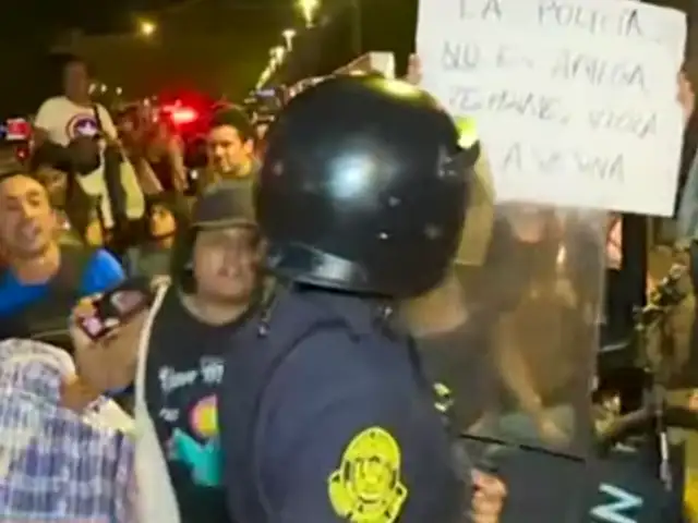 Miraflores: integrantes de "La Resistencia" se enfrentan a manifestantes