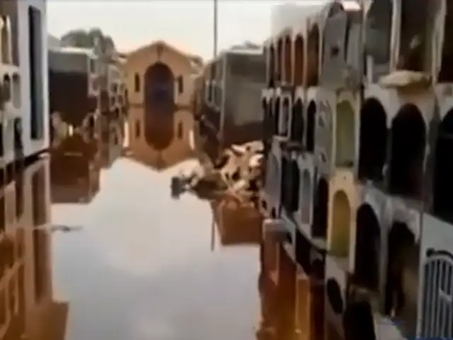 Lambayeque: cementerio inundado y pabellones a punto de colapsar tras las lluvias intensas