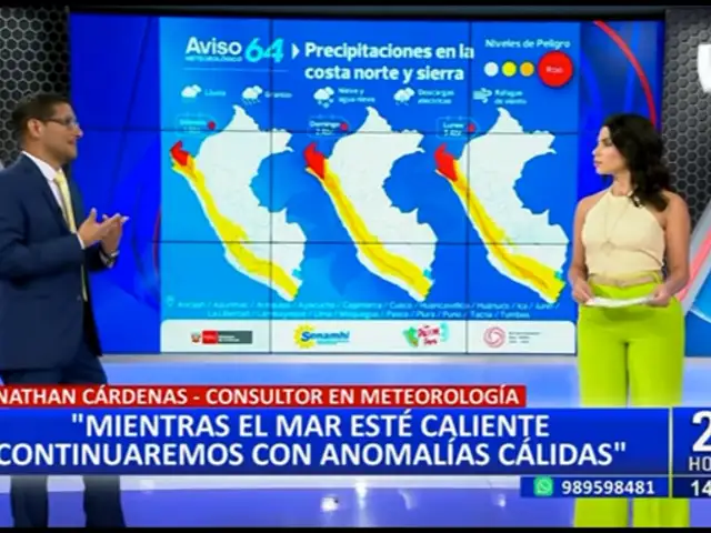 Meteorólogo Cárdenas: “La lluvias van a continuar hasta junio por Niño costero”