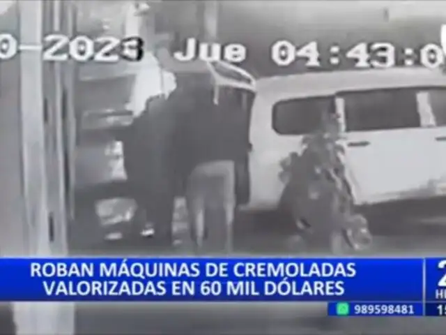 Los Olivos: Delincuentes roban máquinas de cremoladas valorizadas en 60 mil dólares