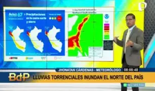 Lluvias torrenciales en el norte: "Tumbes, Piura y Lambayeque tienen el estado más crítico de alerta", dice meteorólogo