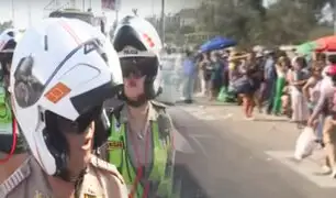 Policía y Sutran ponen orden en puente Atocongo por paradero de buses informal