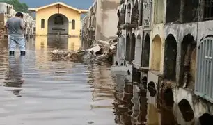 Lambayeque: cementerio en Túcume colapsa tras fuertes lluvias