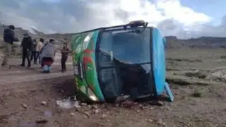 Huancavelica: varios heridos deja volcadura de bus interprovincial en Castrovirreyna